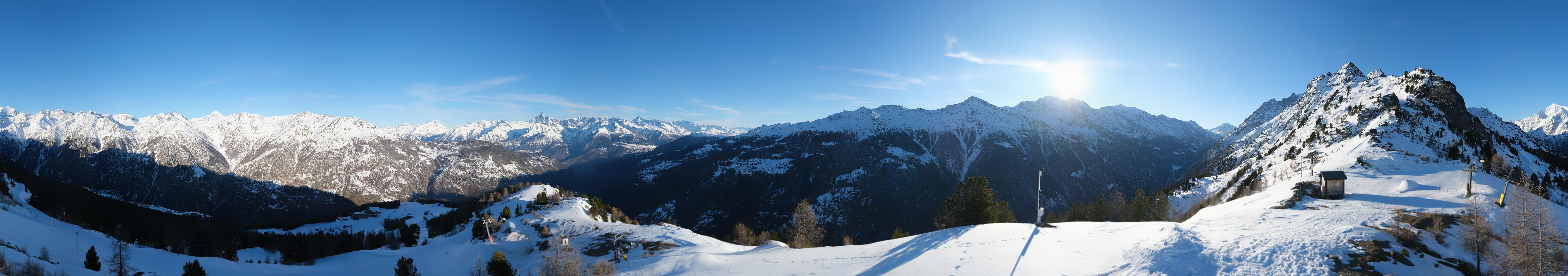 Archived image Webcam Panoramic view, Grächen in Valais