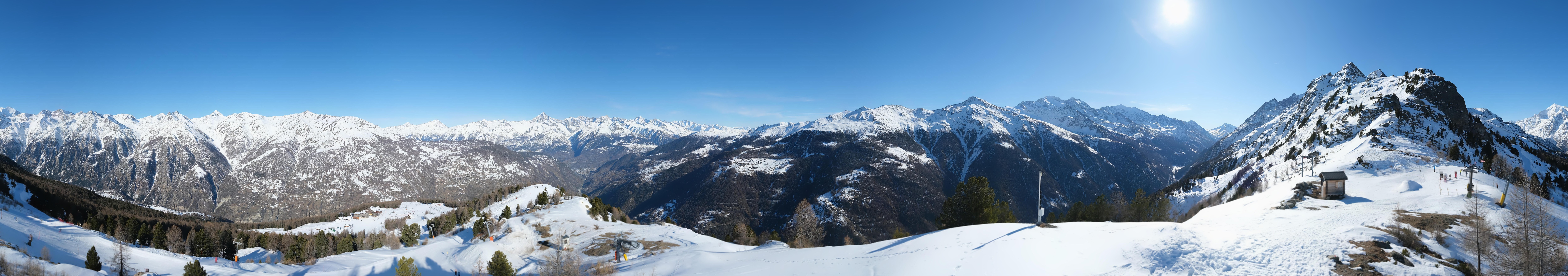 Archived image Webcam Panoramic view, Grächen in Valais