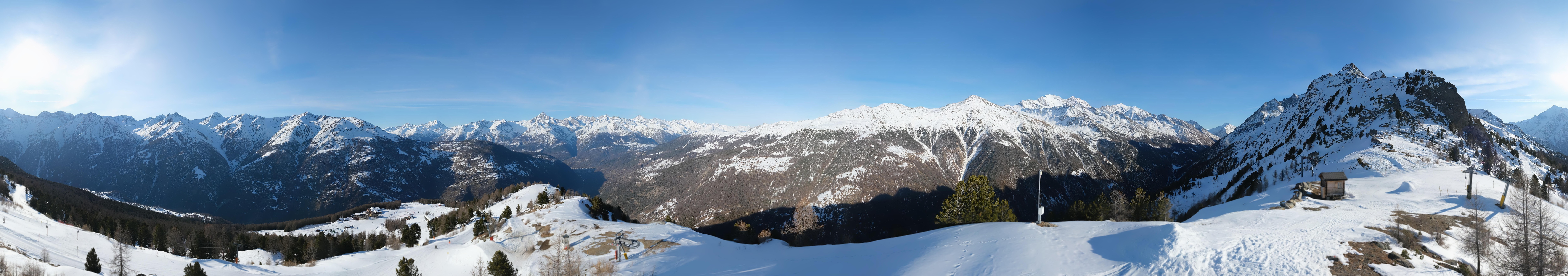 Archived image Webcam Panoramic view, Grächen in Valais