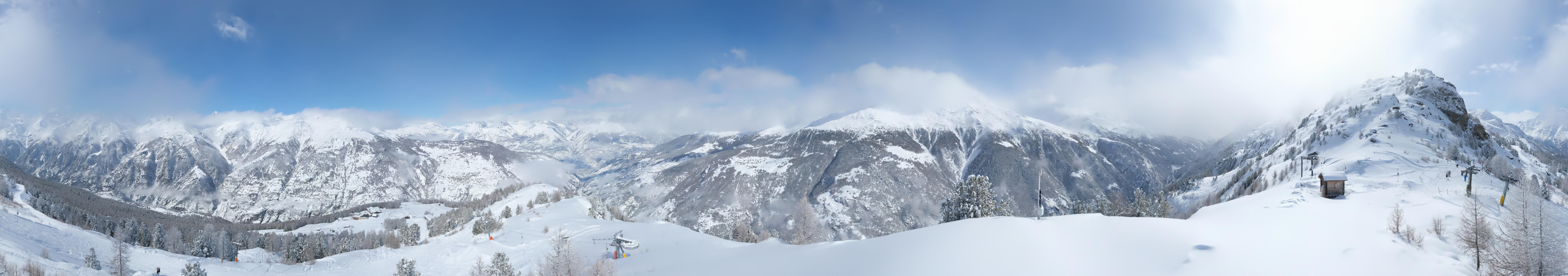 Archived image Webcam Panoramic view, Grächen in Valais