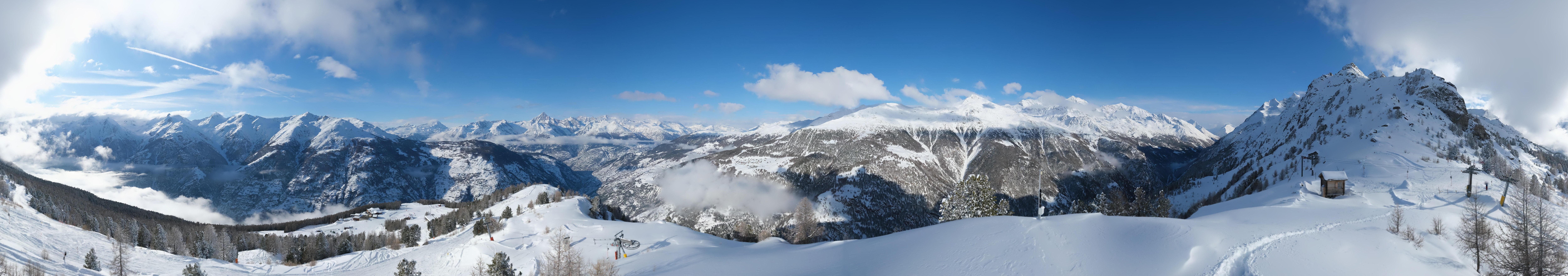 Archived image Webcam Panoramic view, Grächen in Valais