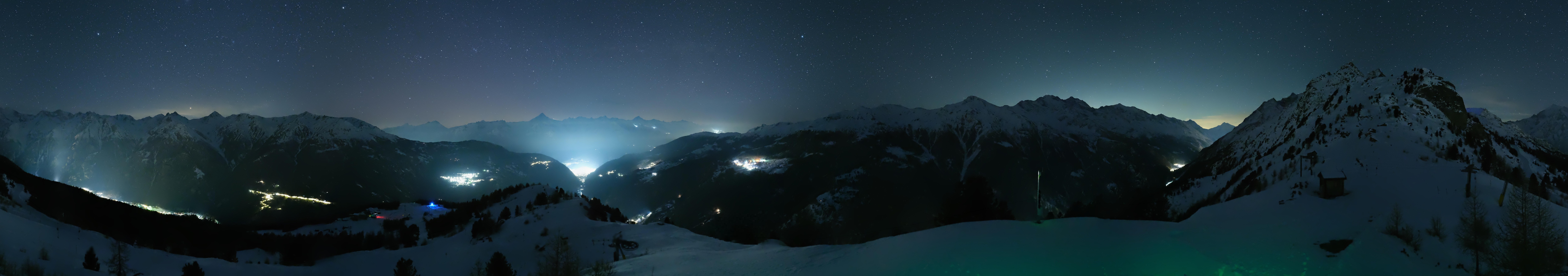 Archived image Webcam Panoramic view, Grächen in Valais