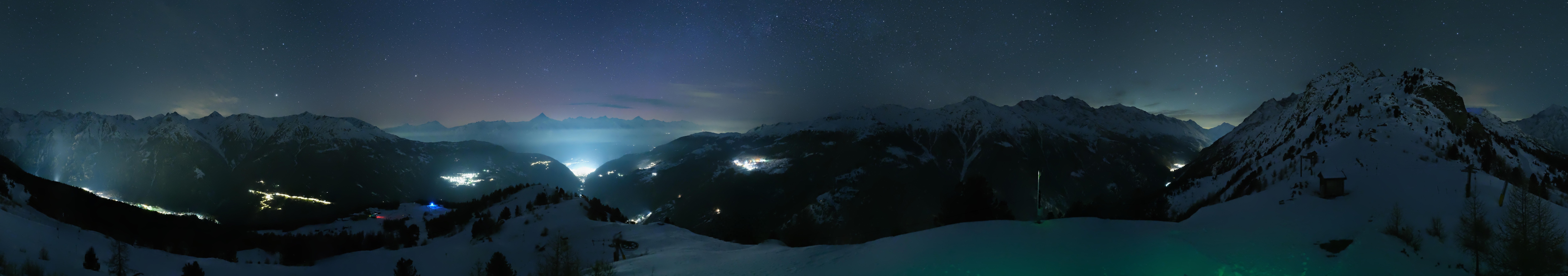 Archived image Webcam Panoramic view, Grächen in Valais