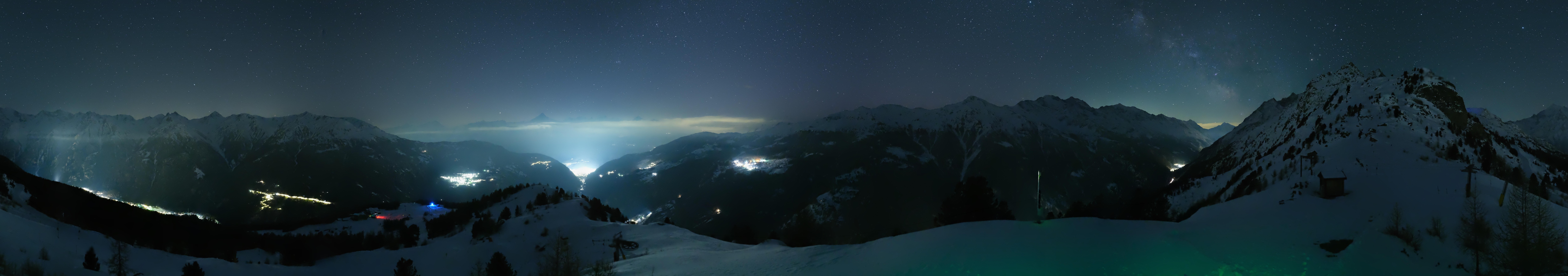 Archived image Webcam Panoramic view, Grächen in Valais