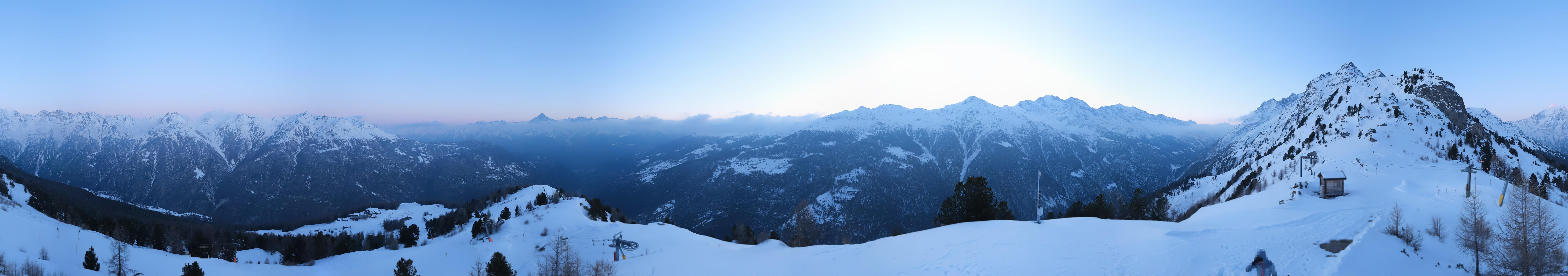 Archived image Webcam Panoramic view, Grächen in Valais