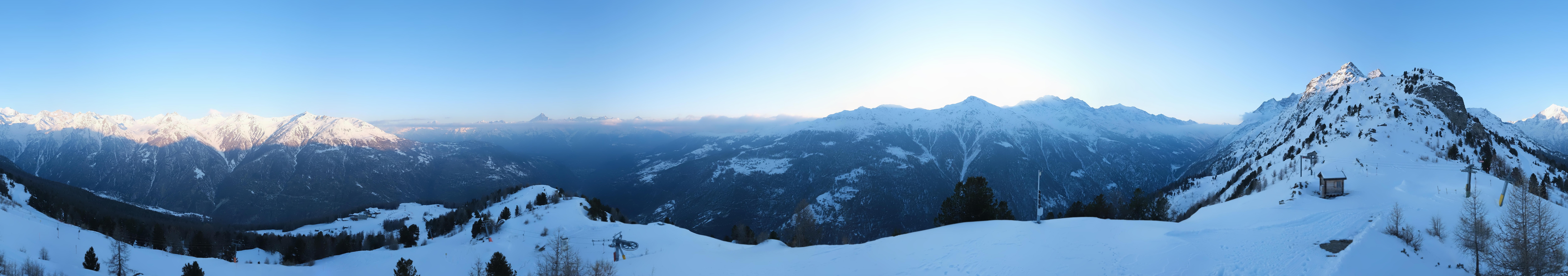 Archived image Webcam Panoramic view, Grächen in Valais