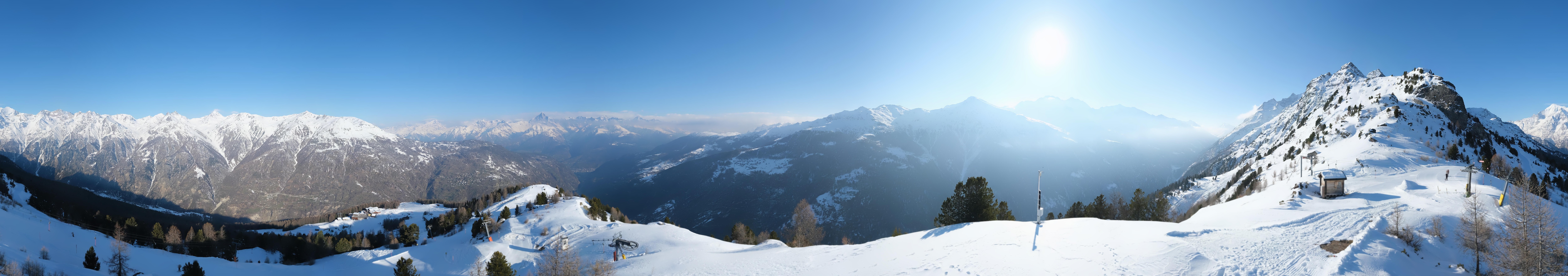 Archived image Webcam Panoramic view, Grächen in Valais