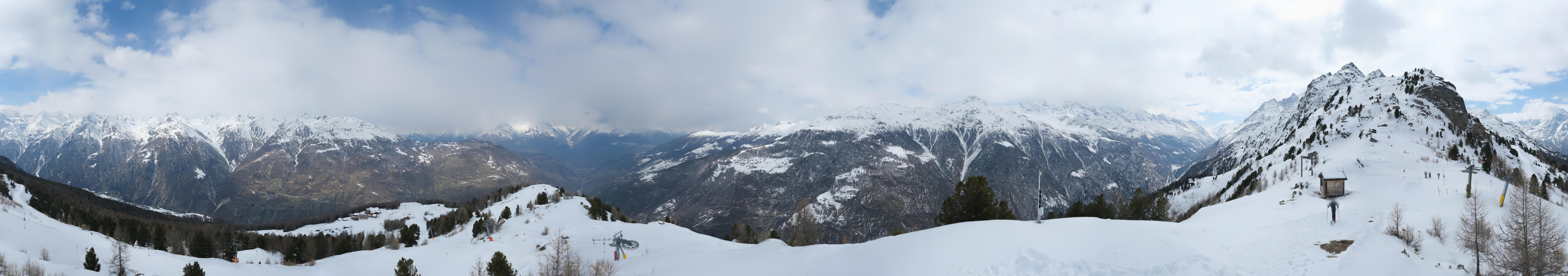 Archived image Webcam Panoramic view, Grächen in Valais
