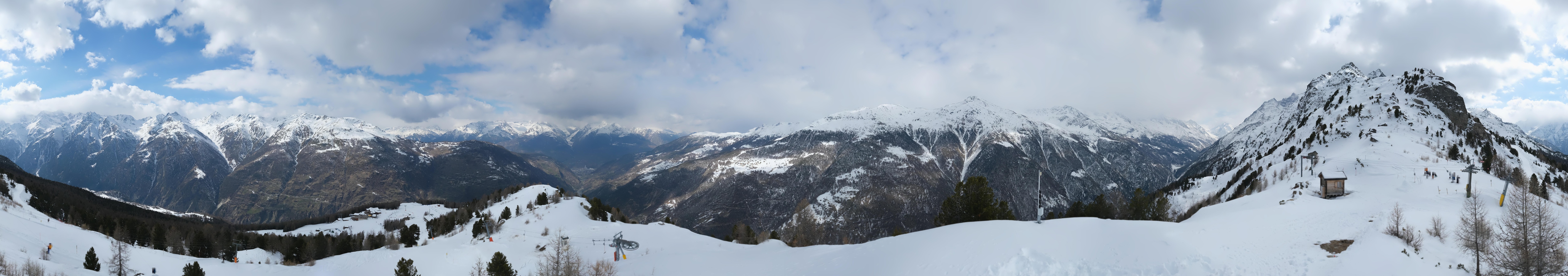Archived image Webcam Panoramic view, Grächen in Valais