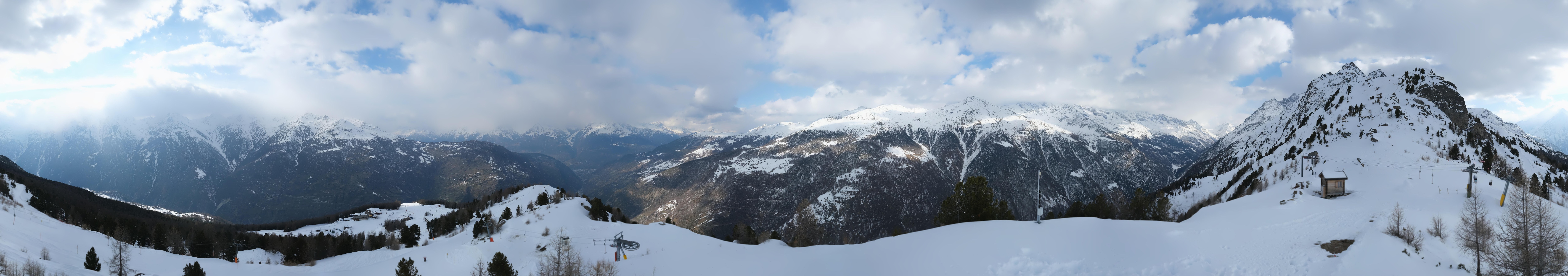 Archived image Webcam Panoramic view, Grächen in Valais
