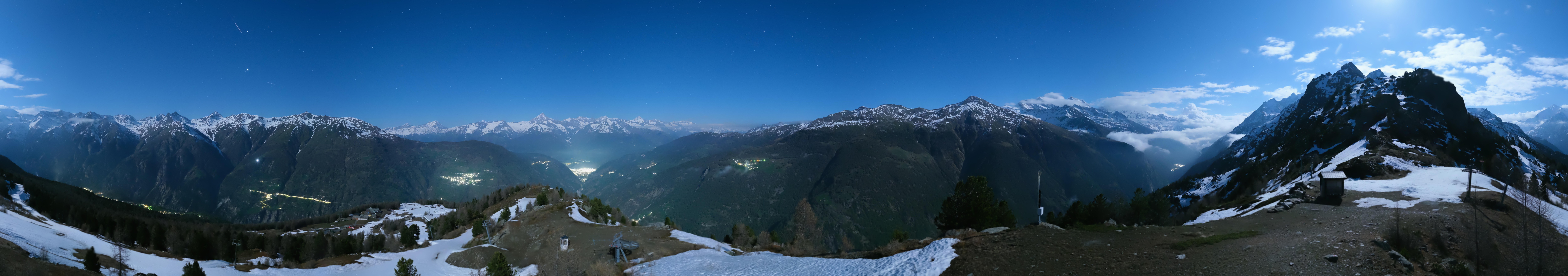 Archived image Webcam Panoramic view, Grächen in Valais