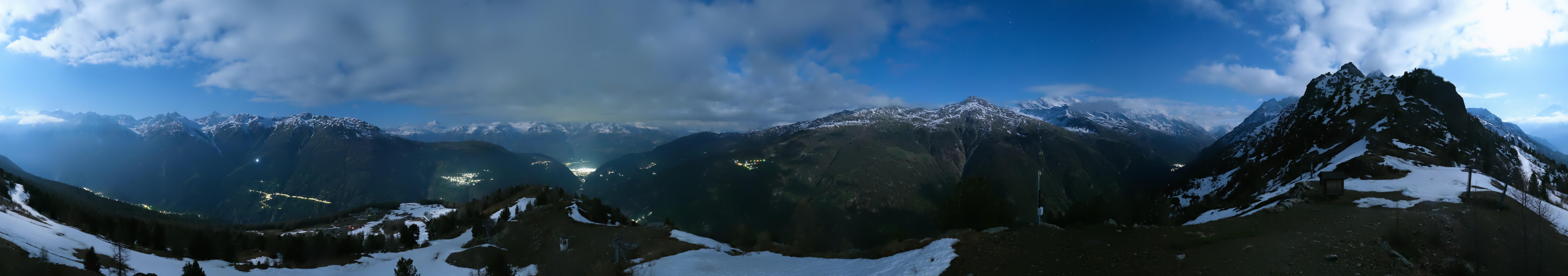 Archived image Webcam Panoramic view, Grächen in Valais
