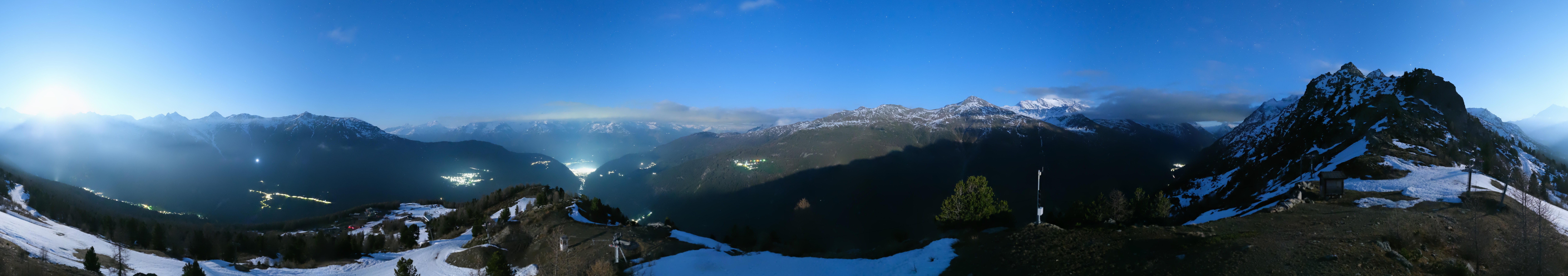 Archived image Webcam Panoramic view, Grächen in Valais