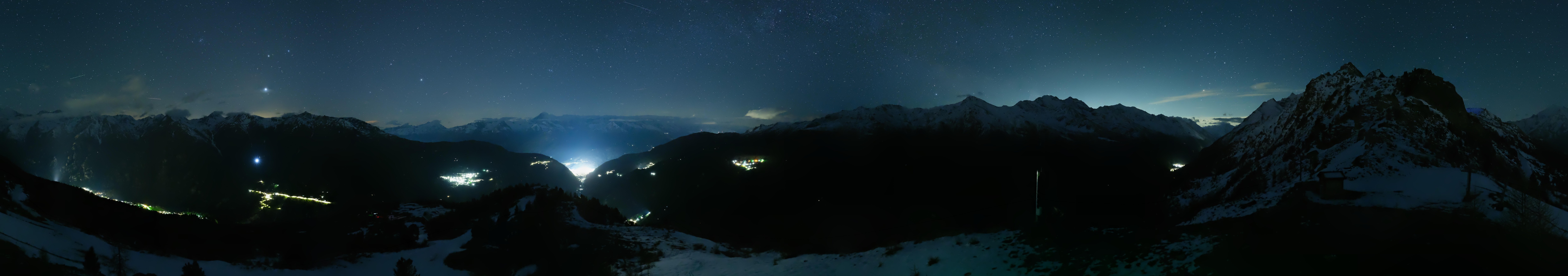 Archived image Webcam Panoramic view, Grächen in Valais