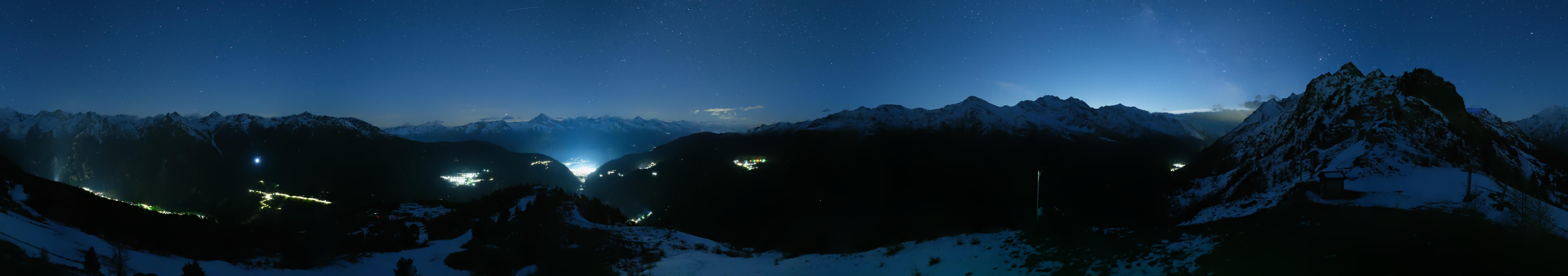 Archived image Webcam Panoramic view, Grächen in Valais