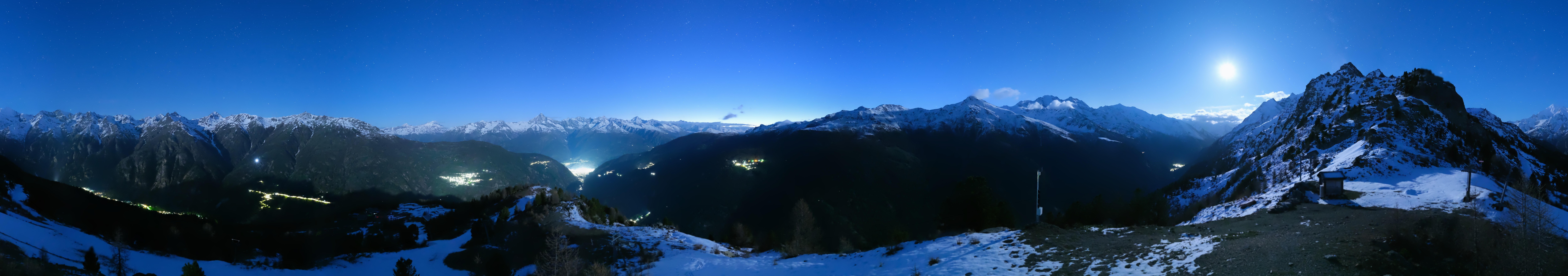 Archived image Webcam Panoramic view, Grächen in Valais