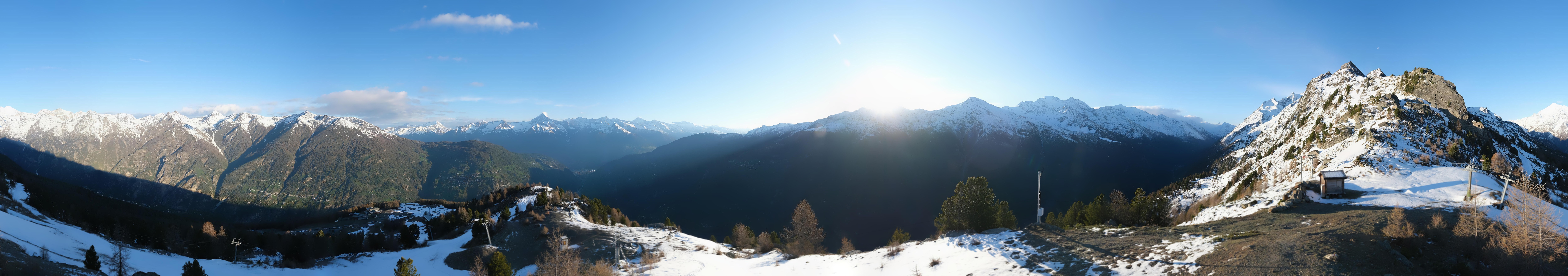 Archived image Webcam Panoramic view, Grächen in Valais