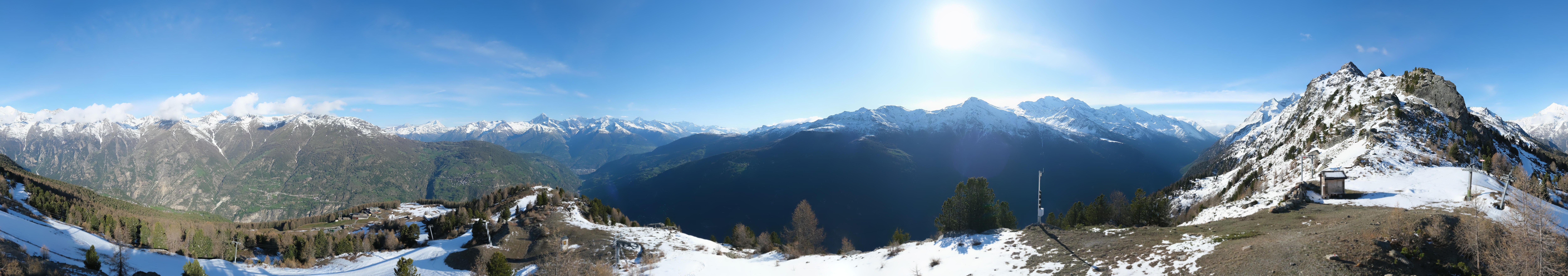 Archived image Webcam Panoramic view, Grächen in Valais