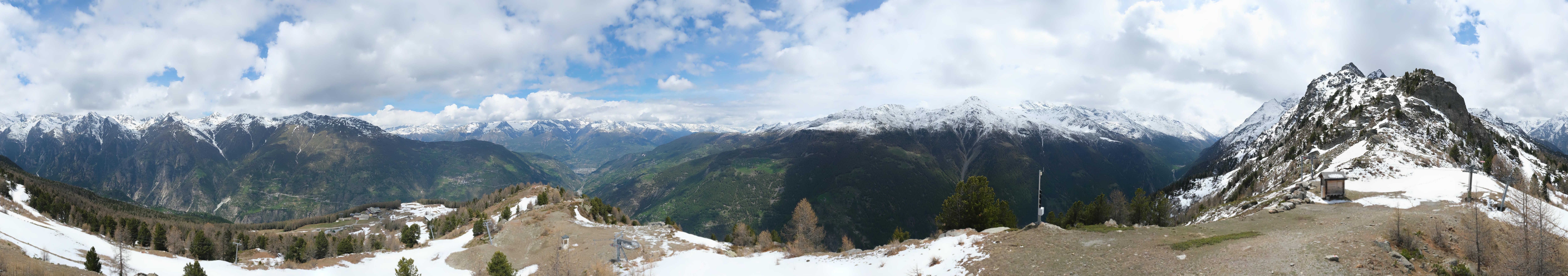 Archived image Webcam Panoramic view, Grächen in Valais