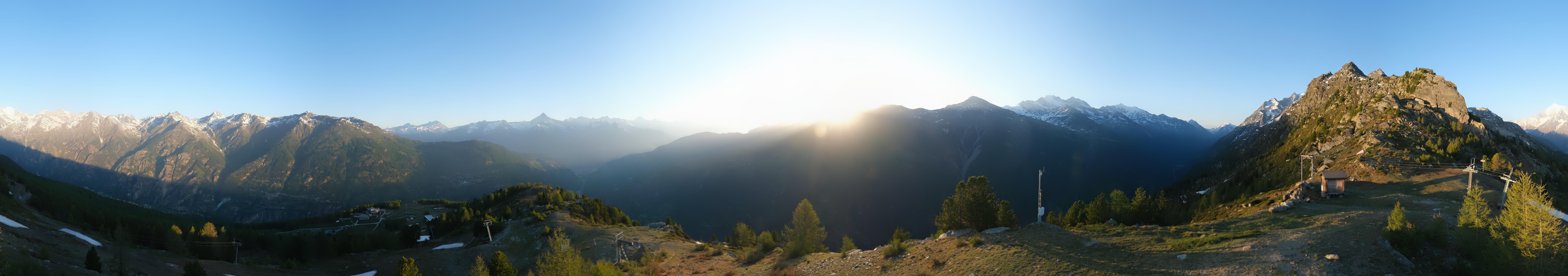 Archiv Foto Webcam Grächen im Wallis: Panorama Furggen