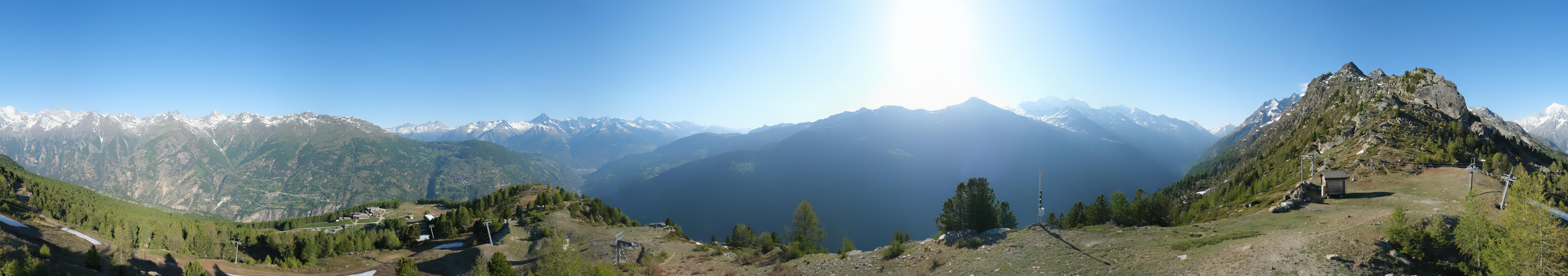 Archiv Foto Webcam Grächen im Wallis: Panorama Furggen
