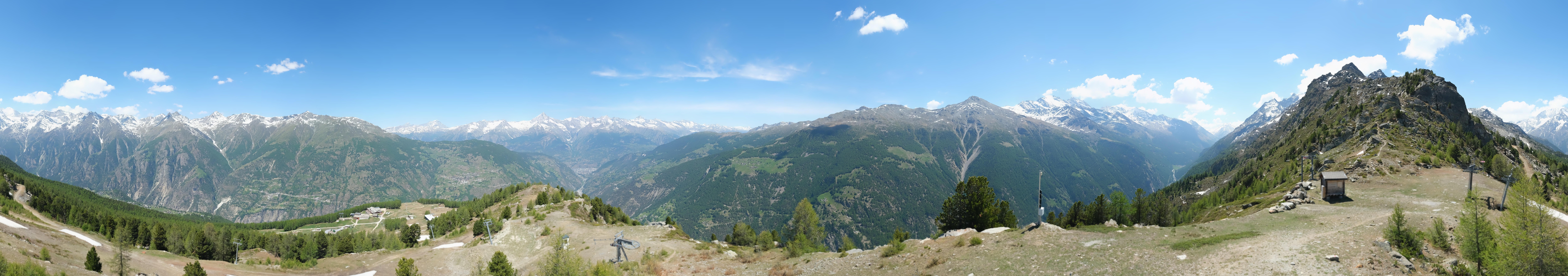 Archiv Foto Webcam Grächen im Wallis: Panorama Furggen