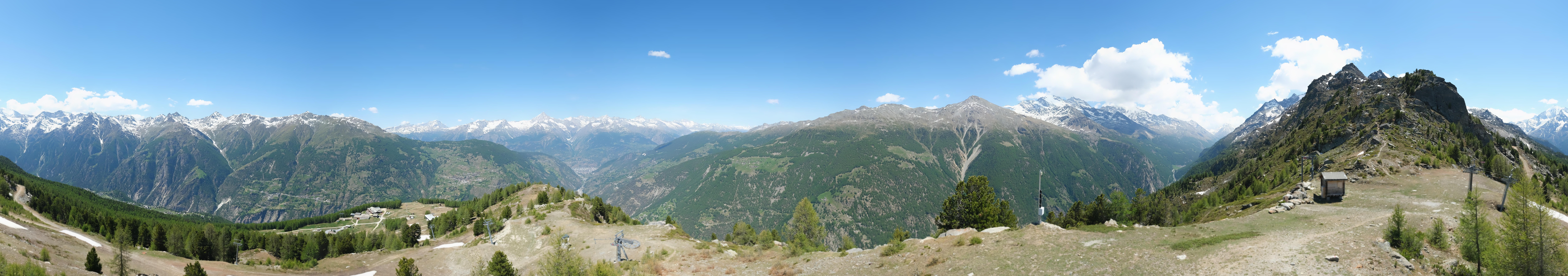 Archiv Foto Webcam Grächen im Wallis: Panorama Furggen