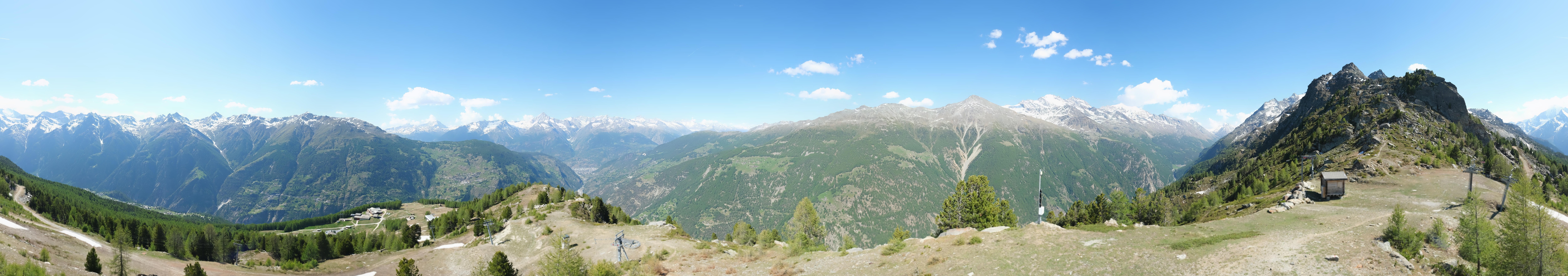 Archiv Foto Webcam Grächen im Wallis: Panorama Furggen