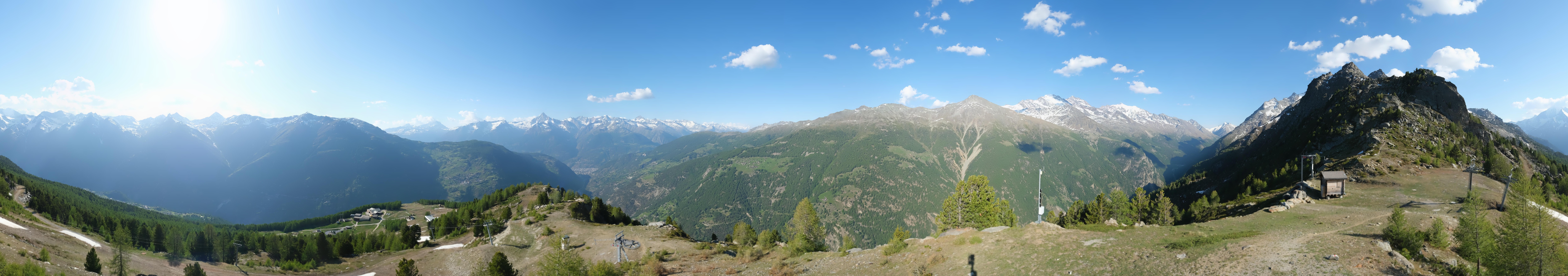 Archiv Foto Webcam Grächen im Wallis: Panorama Furggen
