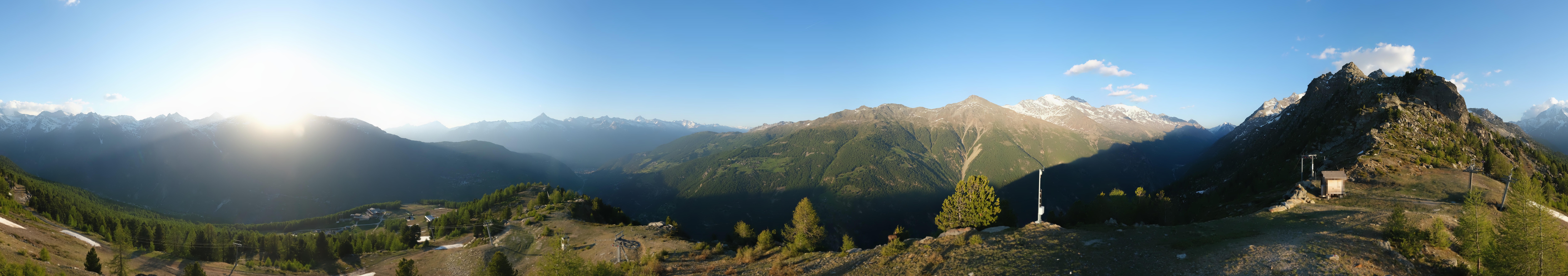 Archiv Foto Webcam Grächen im Wallis: Panorama Furggen