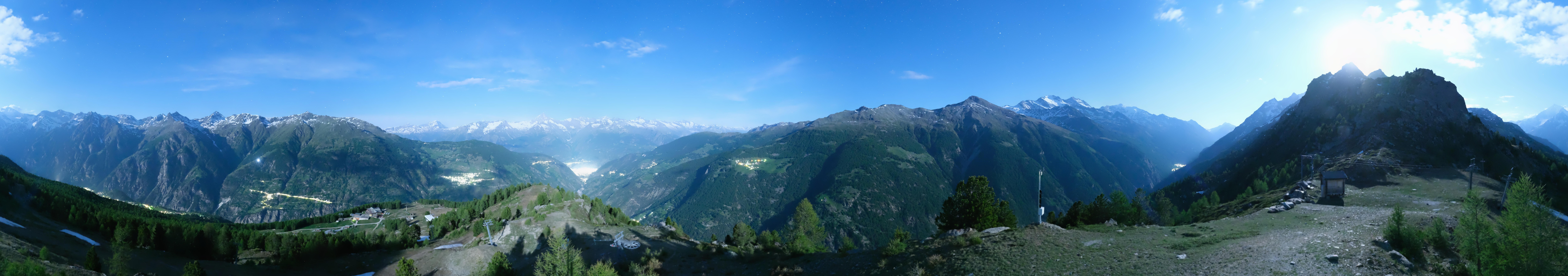 Archived image Webcam Panoramic view, Grächen in Valais