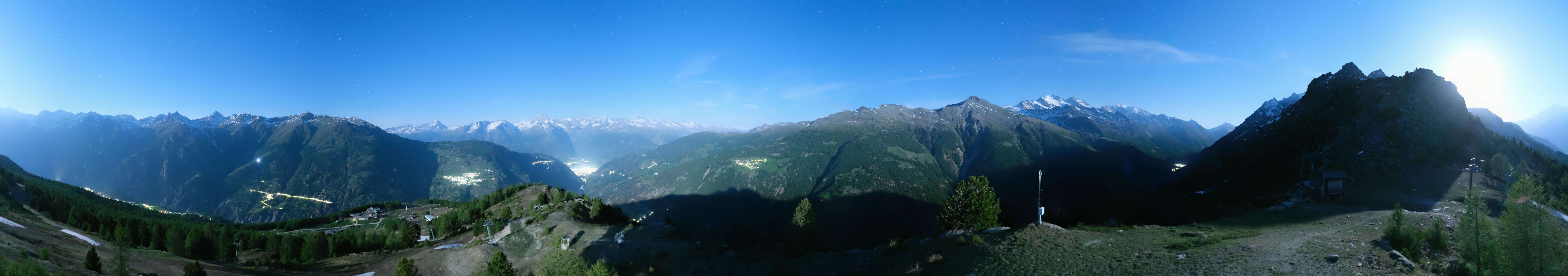 Archived image Webcam Panoramic view, Grächen in Valais