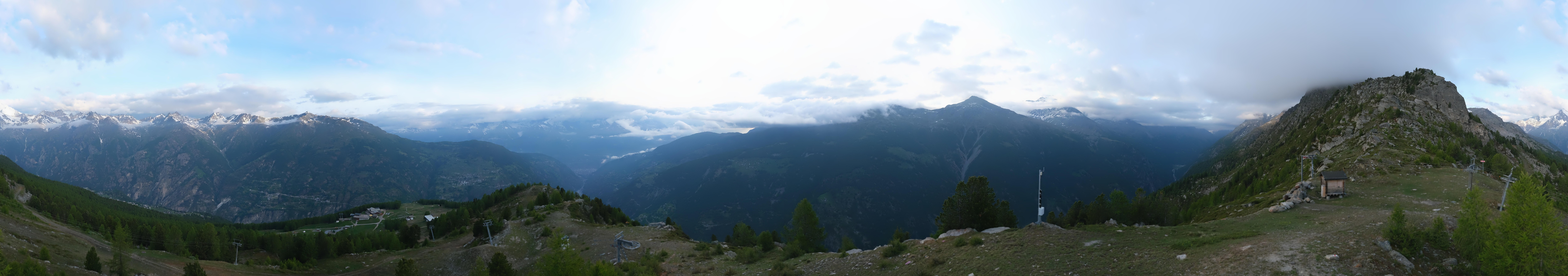 Archiv Foto Webcam Grächen im Wallis: Panorama Furggen