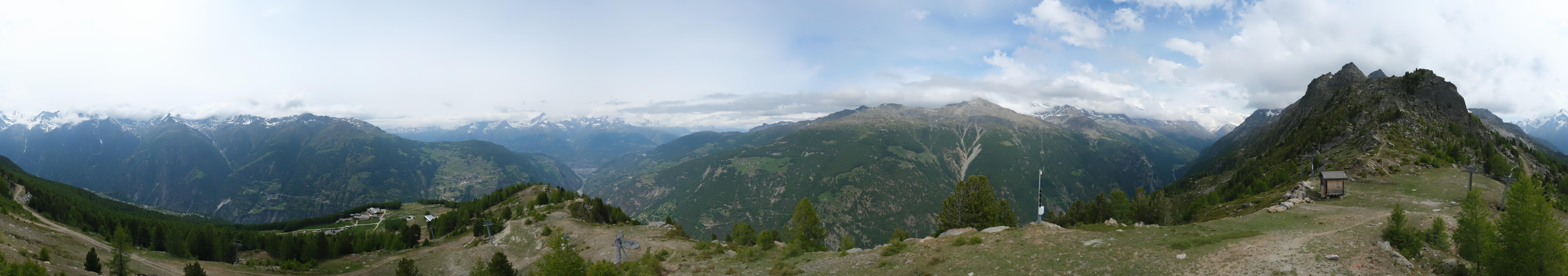 Archiv Foto Webcam Grächen im Wallis: Panorama Furggen