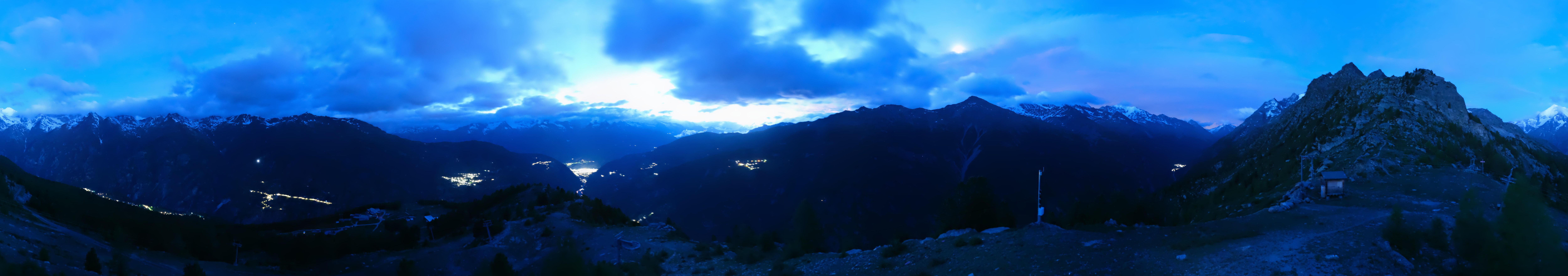 Archived image Webcam Panoramic view, Grächen in Valais