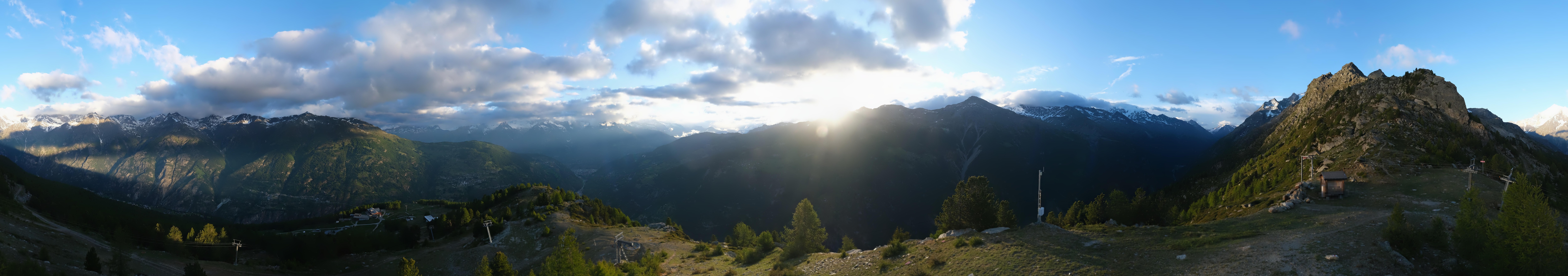 Archived image Webcam Panoramic view, Grächen in Valais