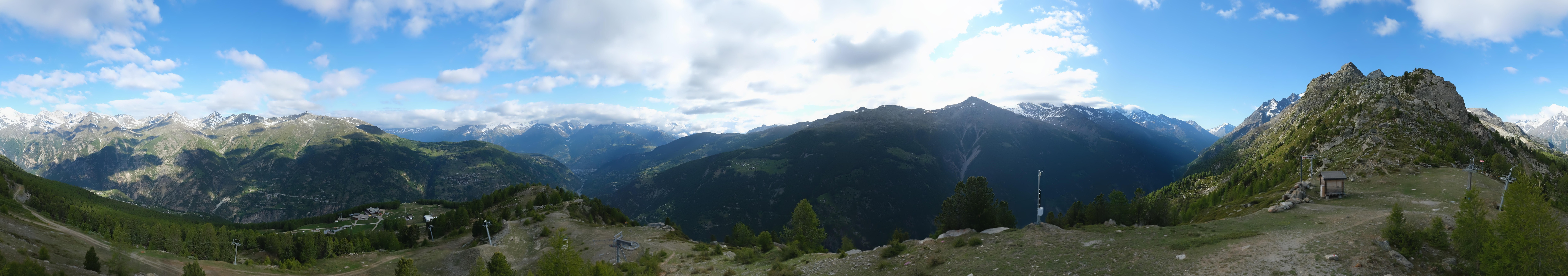 Archived image Webcam Panoramic view, Grächen in Valais
