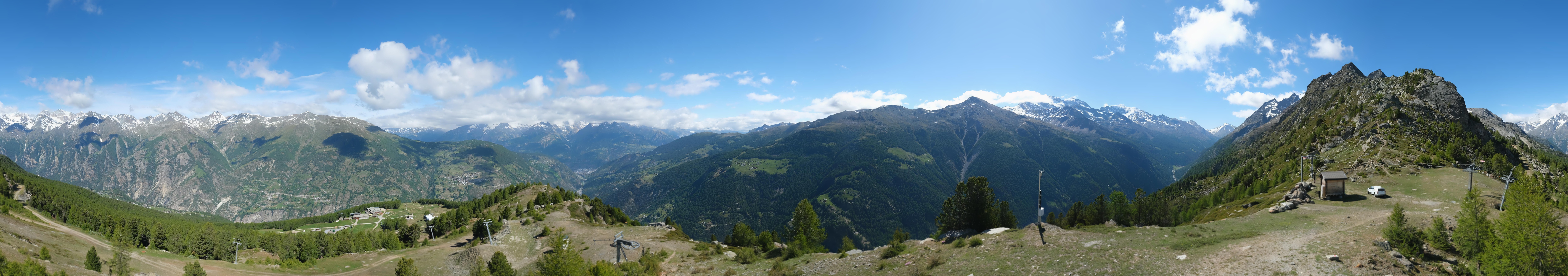 Archived image Webcam Panoramic view, Grächen in Valais