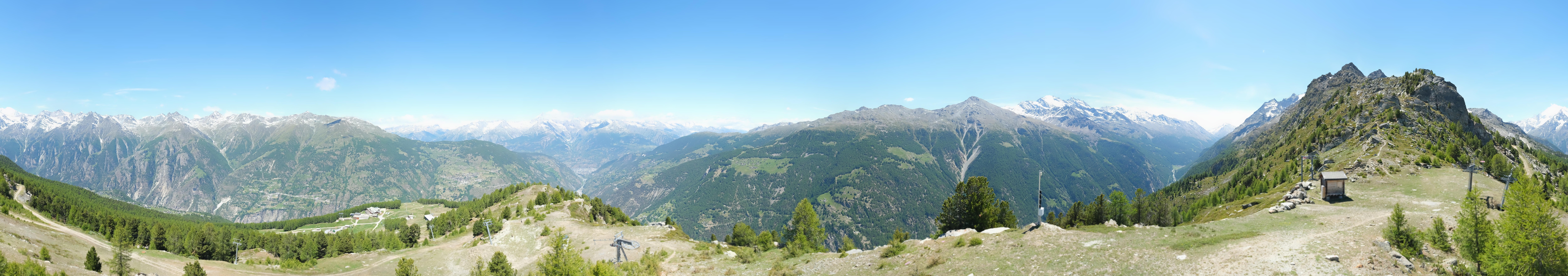 Archived image Webcam Panoramic view, Grächen in Valais