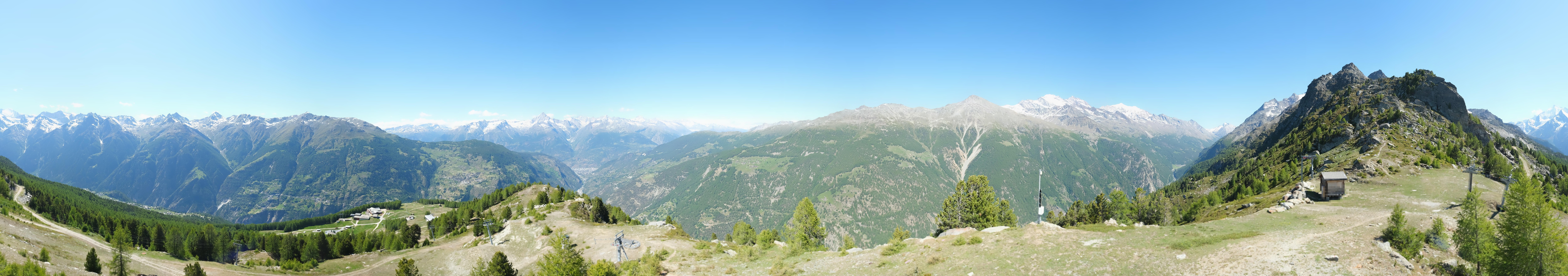 Archived image Webcam Panoramic view, Grächen in Valais
