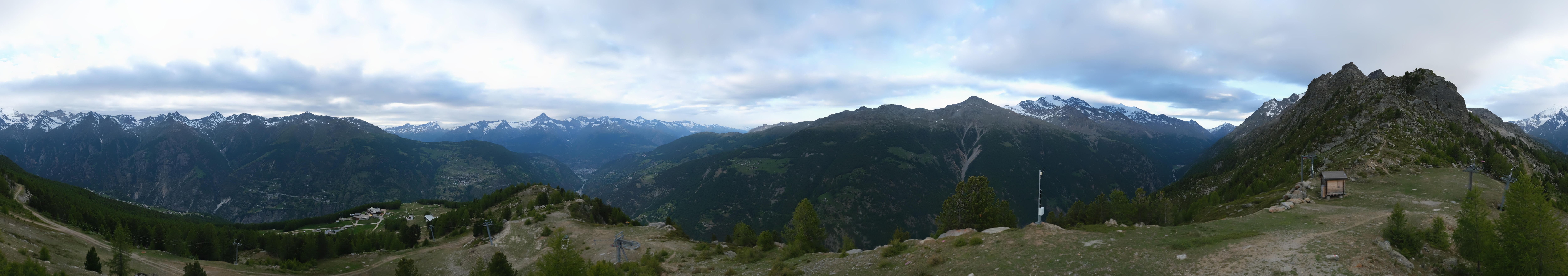 Archived image Webcam Panoramic view, Grächen in Valais