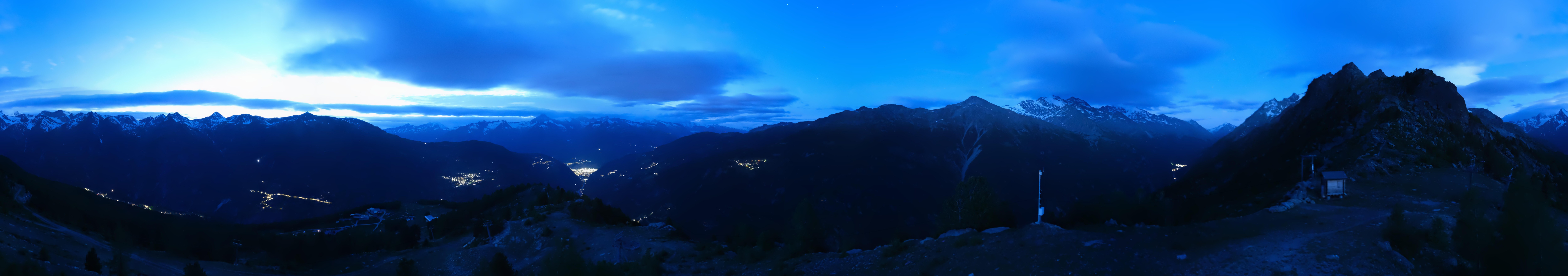 Archived image Webcam Panoramic view, Grächen in Valais