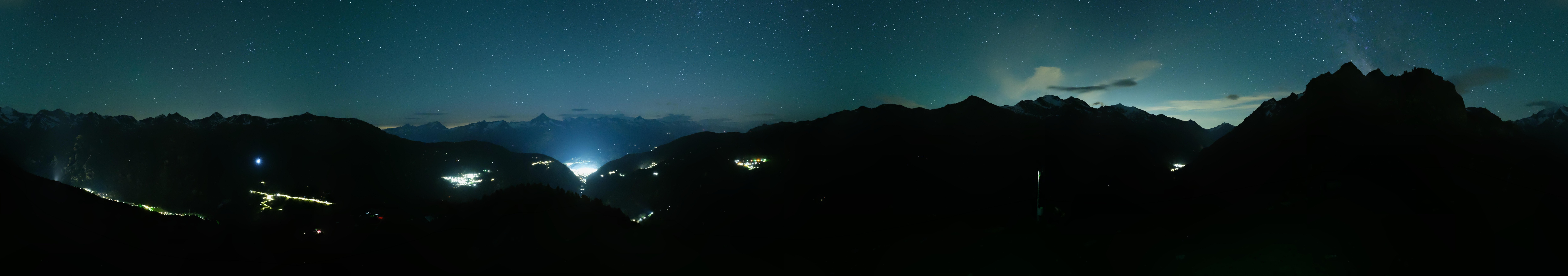 Archived image Webcam Panoramic view, Grächen in Valais