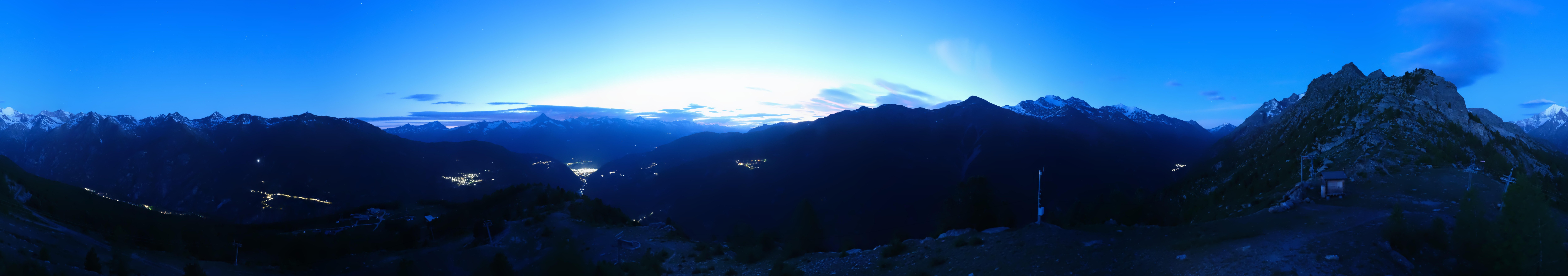 Archived image Webcam Panoramic view, Grächen in Valais