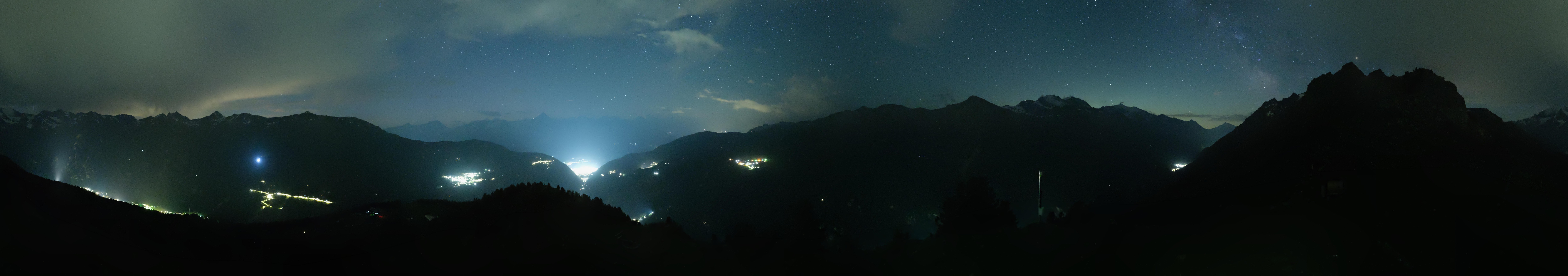 Archived image Webcam Panoramic view, Grächen in Valais