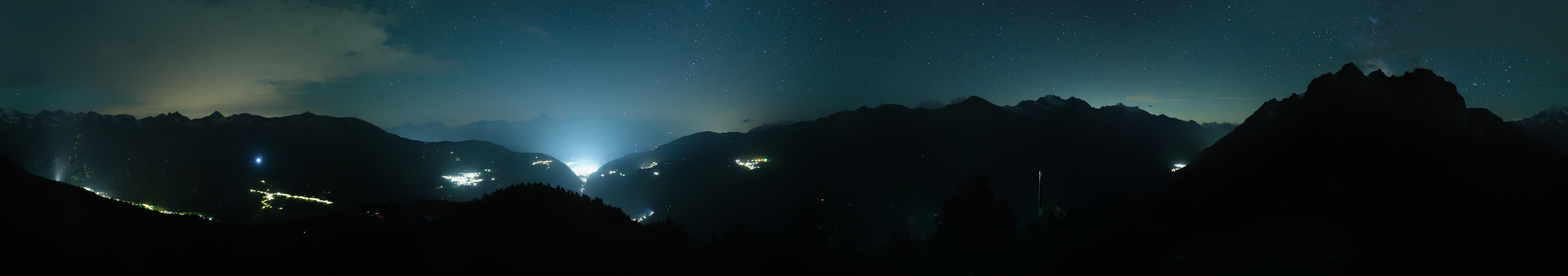 Archived image Webcam Panoramic view, Grächen in Valais