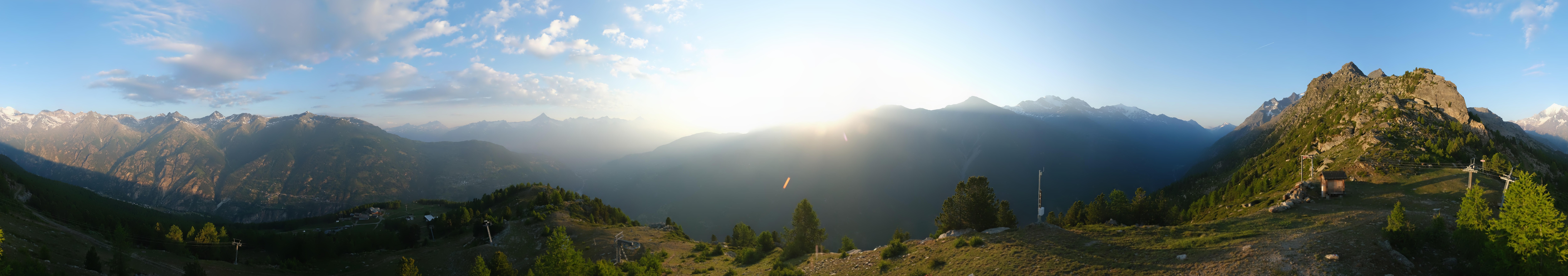 Archiv Foto Webcam Grächen im Wallis: Panorama Furggen