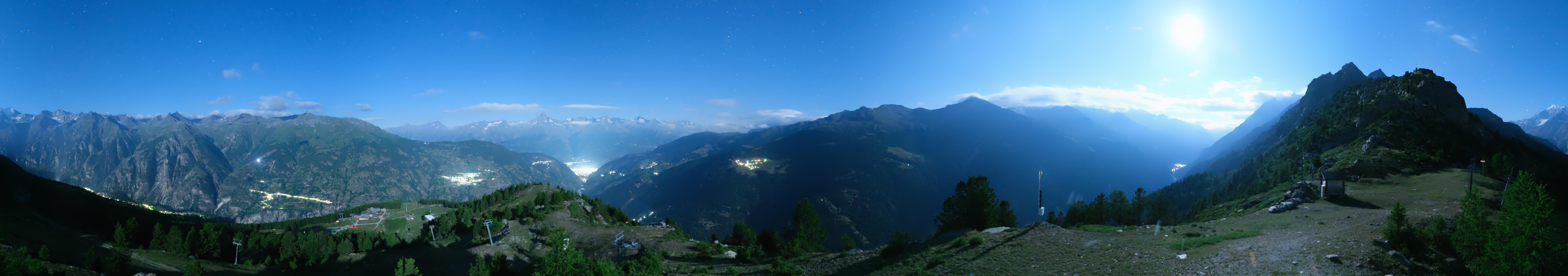 Archiv Foto Webcam Grächen im Wallis: Panorama Furggen
