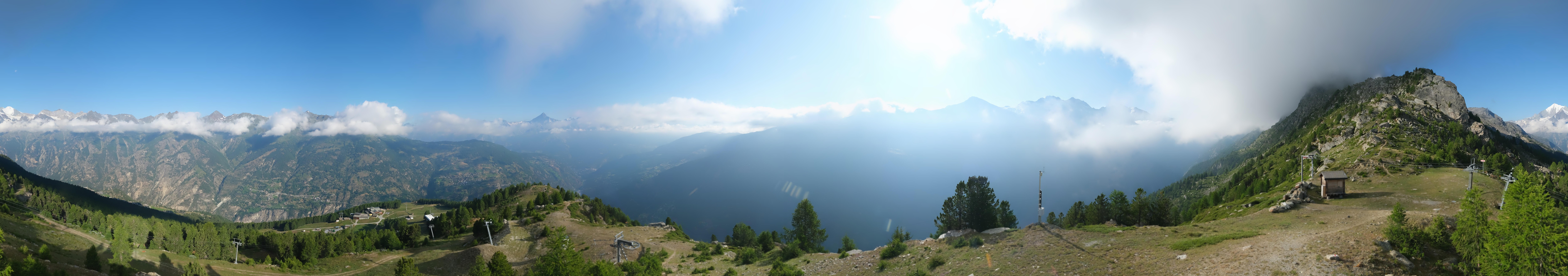 Archiv Foto Webcam Grächen im Wallis: Panorama Furggen