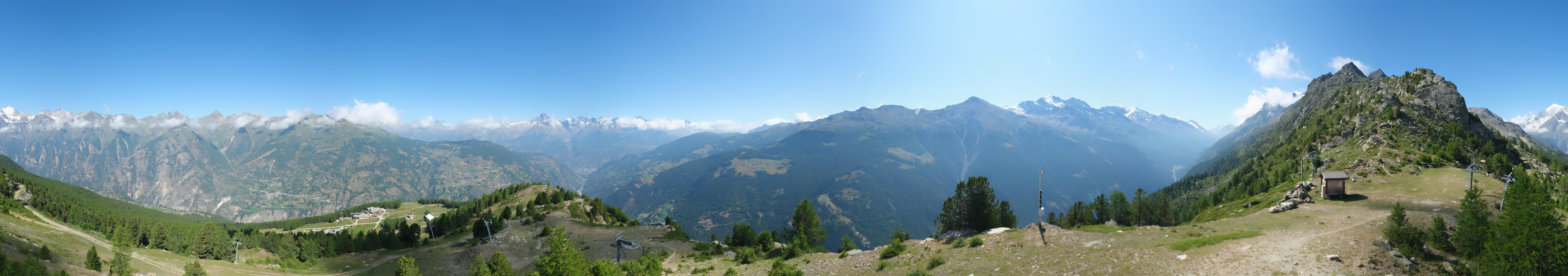 Archiv Foto Webcam Grächen im Wallis: Panorama Furggen